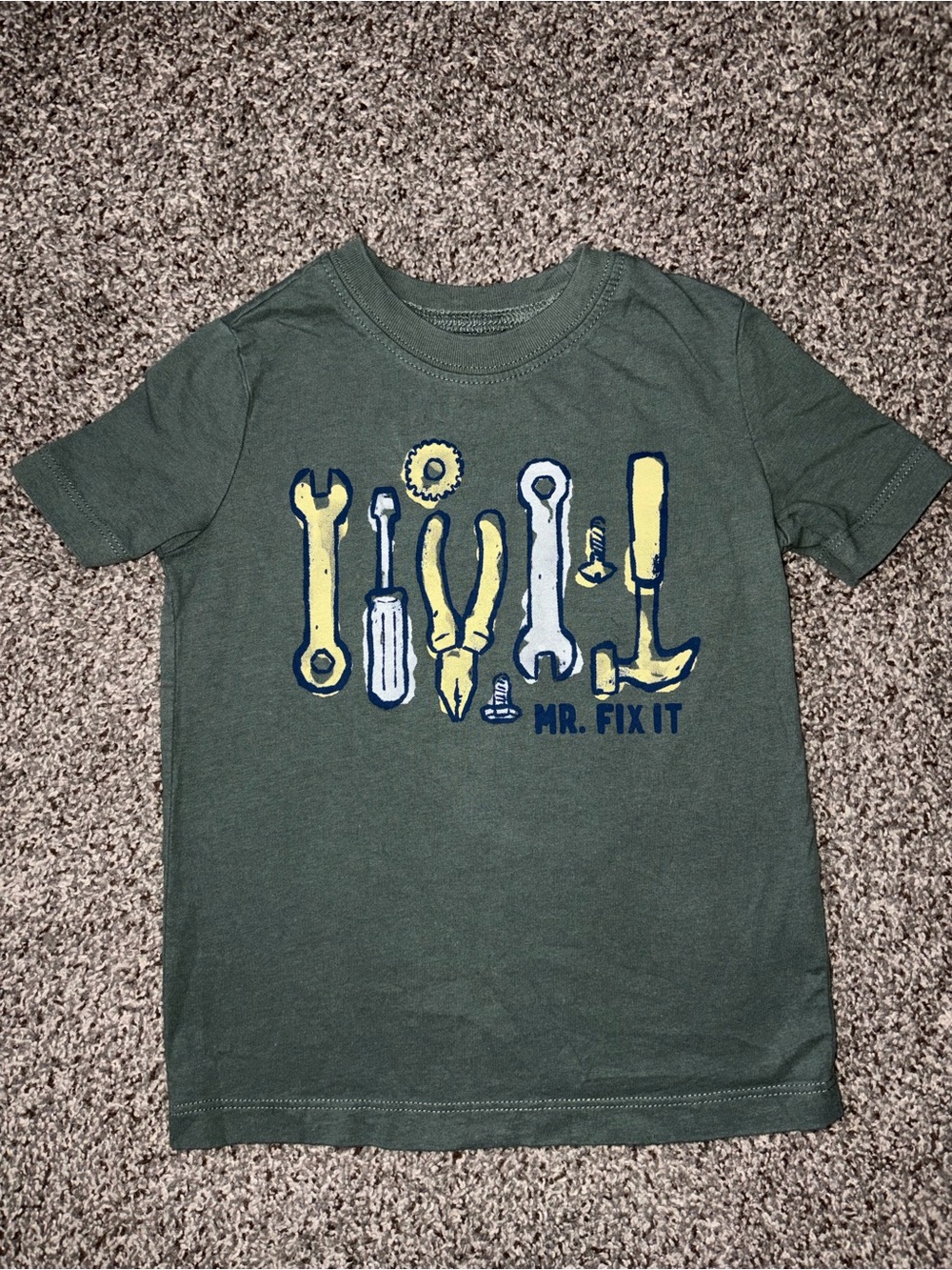 OshKosh B'gosh 24 Months Green 'Mr. Fix It' Tool Graphic Tee Toddler Shirt